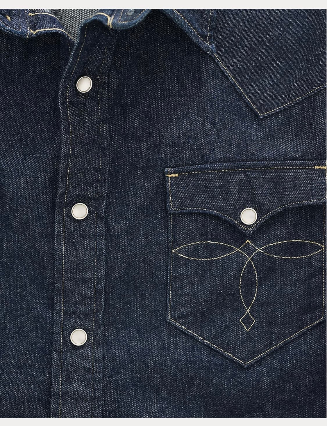 RRL 슬림핏 데님 웨스턴 셔츠 상품이미지6