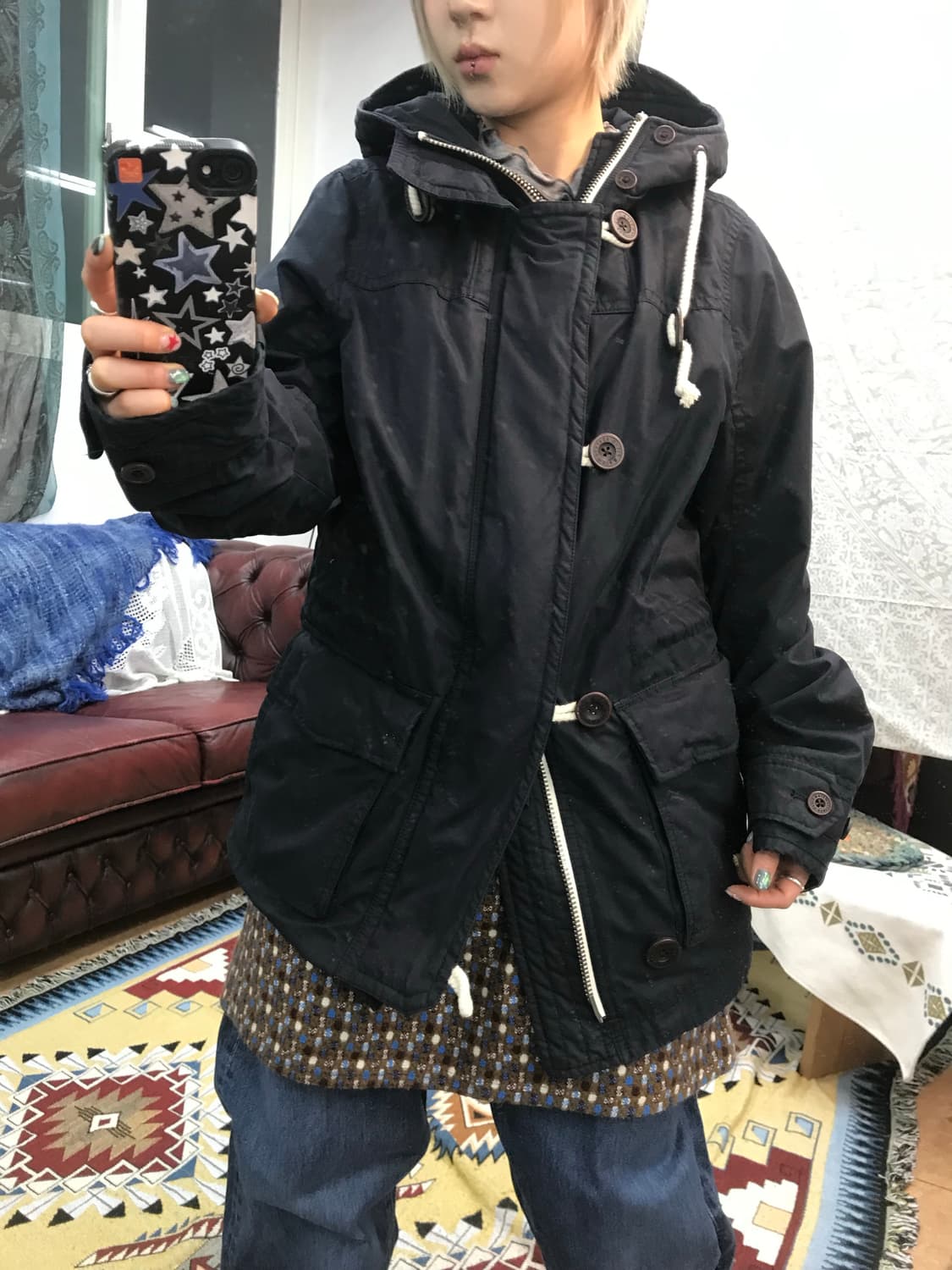 아베크롬비 네이비 하프 투웨이 야상자켓  상품이미지1