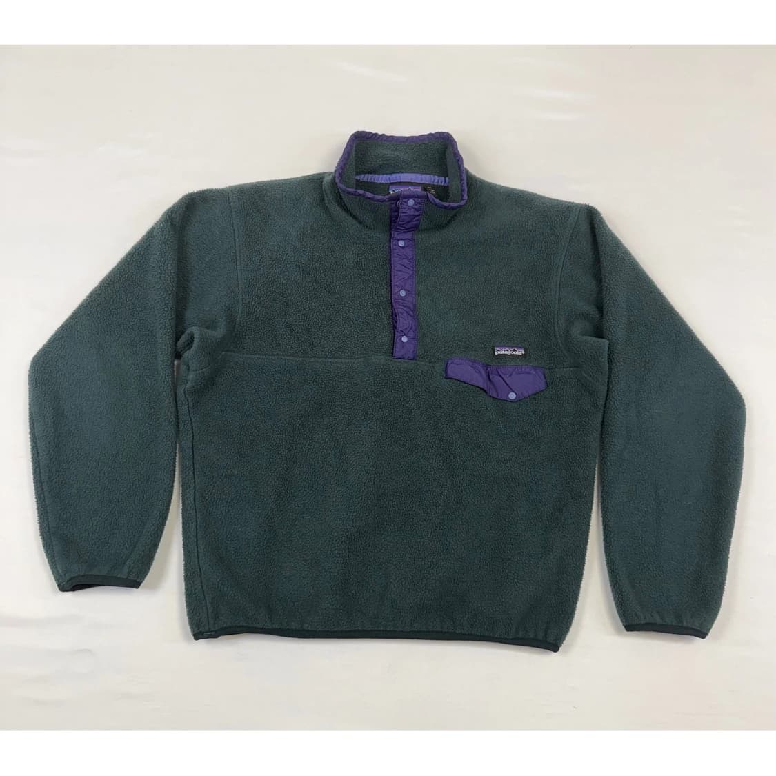 90s 파타고니아 신칠라 스냅-T 그린 퍼플 상품이미지1