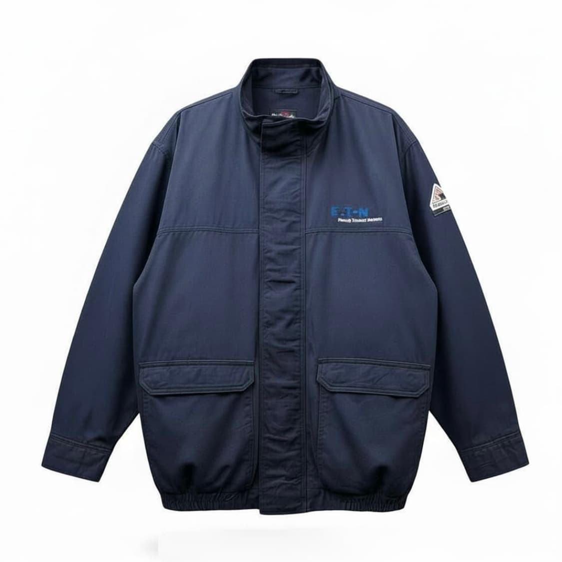 Bulwark 리얼워크 FR자켓 스냅버튼 암패치 디테일 네이비 상품이미지1