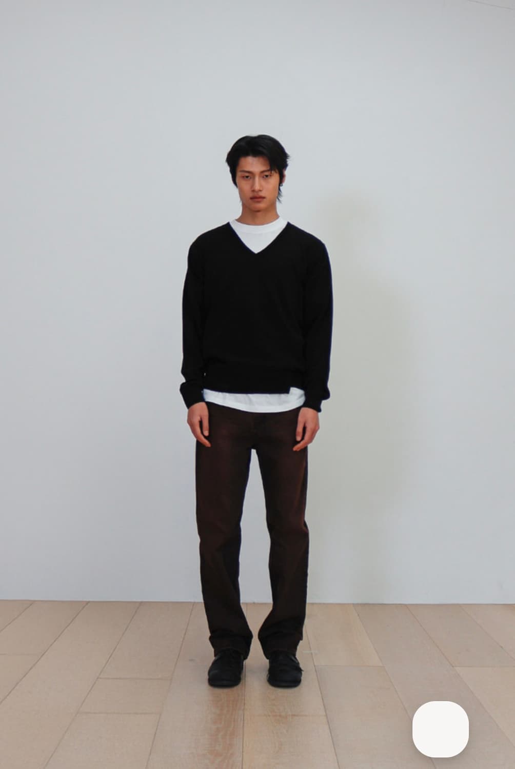 CAMELLIA V NECK - BLACK & GRAY (2개) 상품이미지4