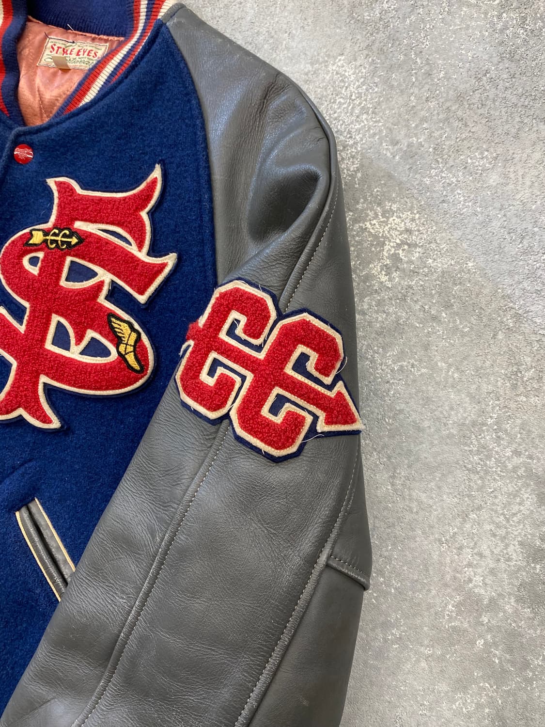 [40] 스타일아이즈 토요엔터프라이즈 울 레더 바시티 자켓 상품이미지3