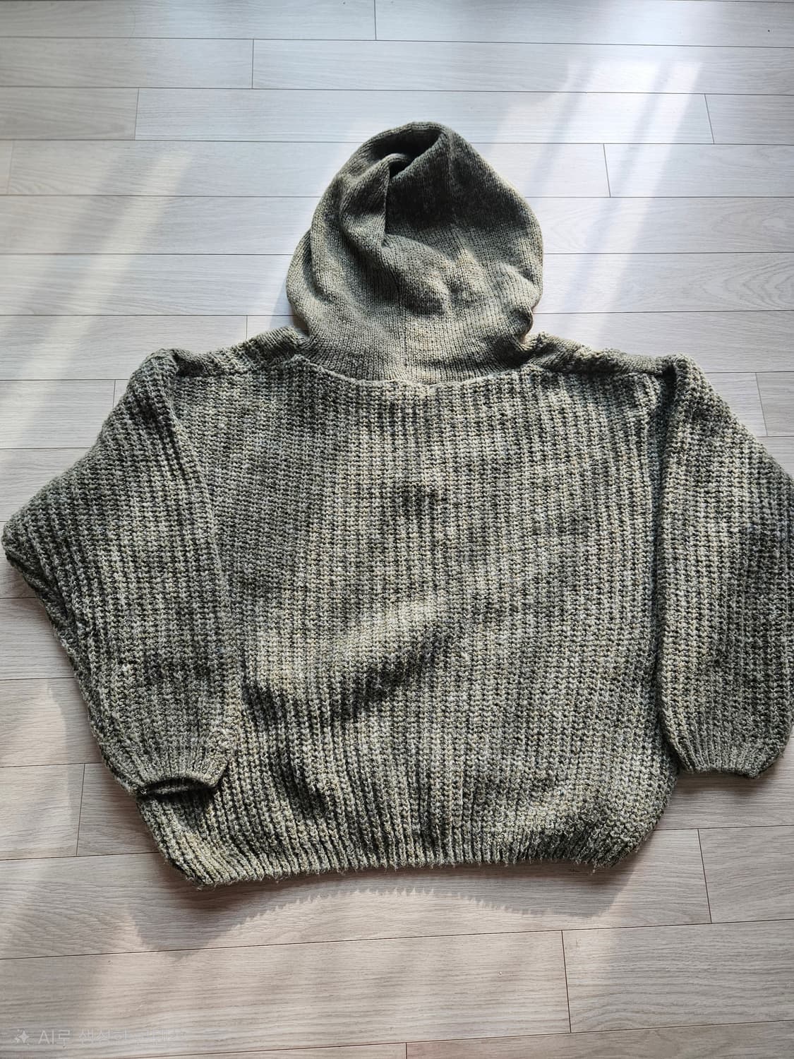 후드 반집업 니트 상품이미지3