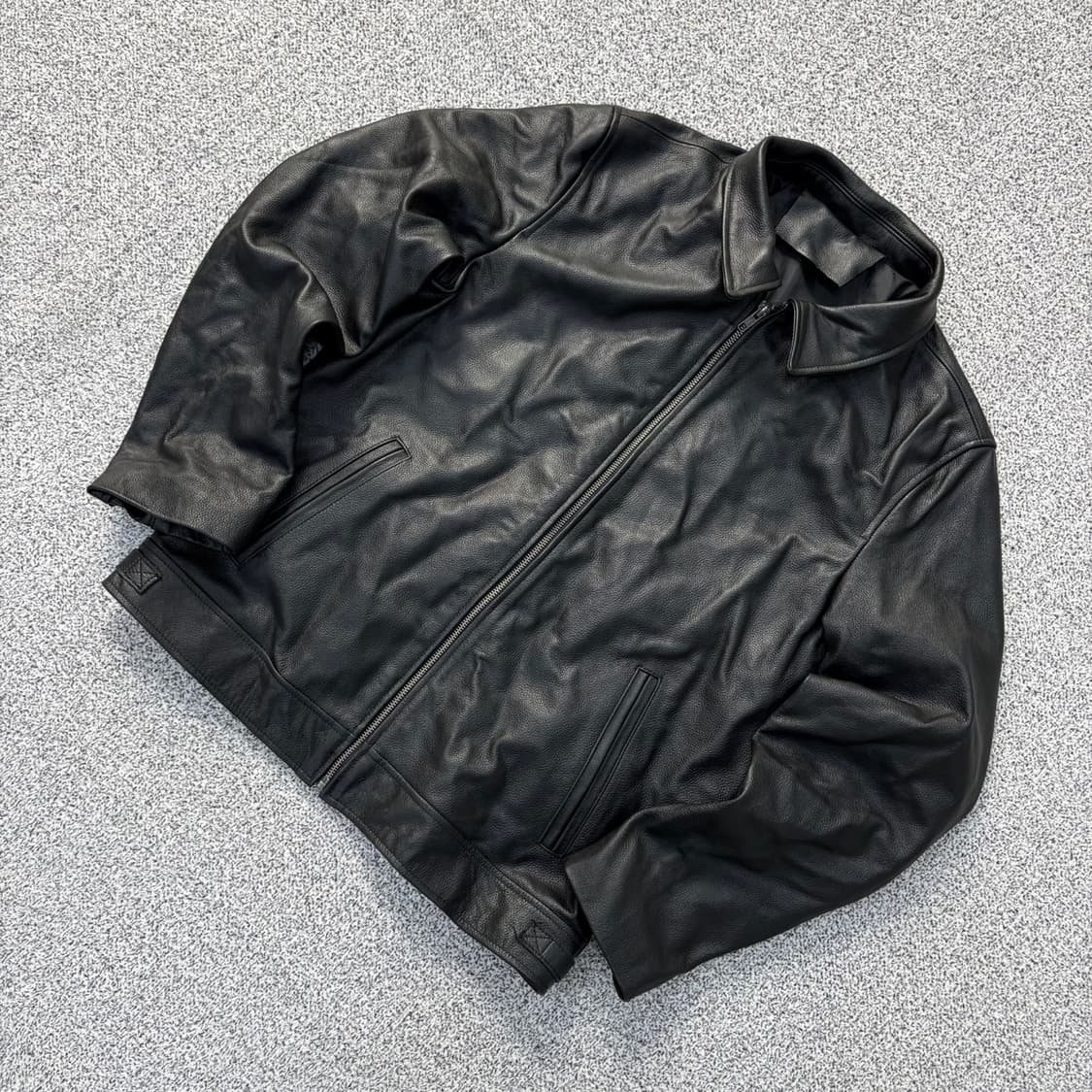 실측 빈티지 남성 천연 가죽 봄버 자켓 0413J 상품이미지1