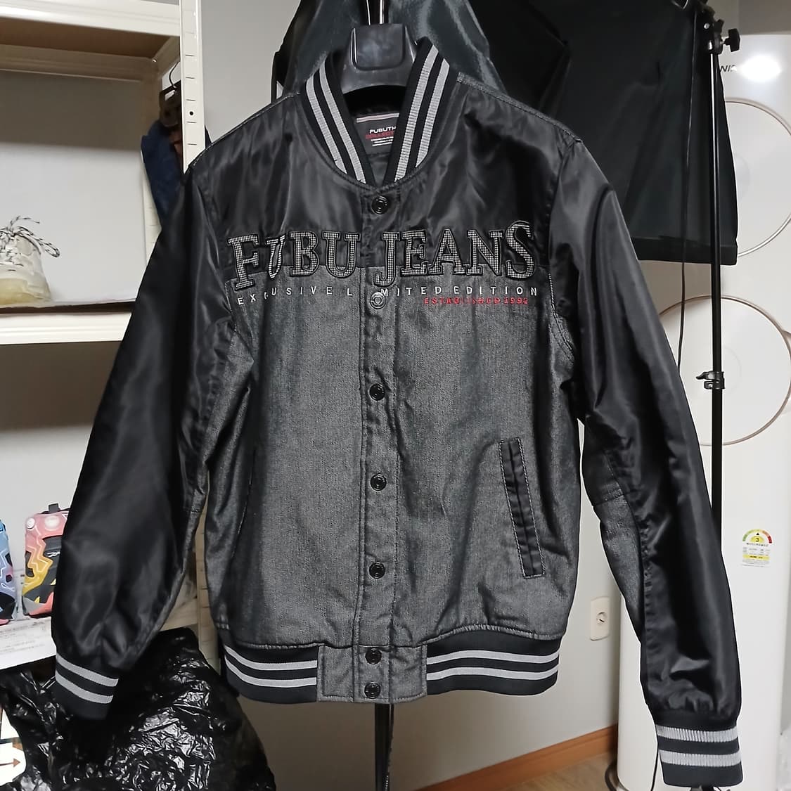 fubu 후부 푸부 데님 바시티 자켓 야구 상품이미지2