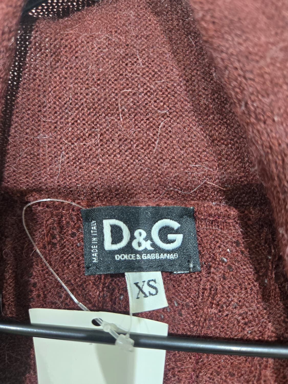 돌체앤가바나 버건디 가디건 니트 앙상블 세트 상품이미지5