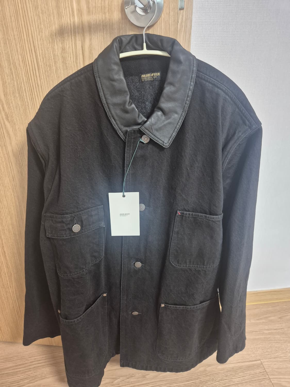 (새상품 2) 비헤비어 워시드 레더 커버올 상품이미지1