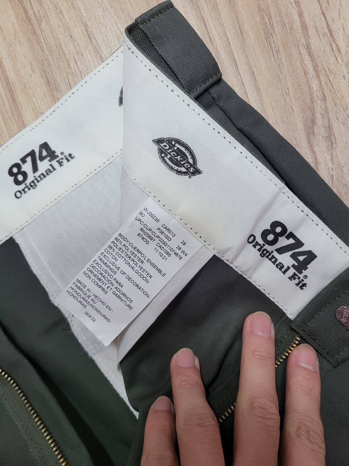 Dickies 디키즈 팬츠 바지 카키색 (새상품) 상품이미지1