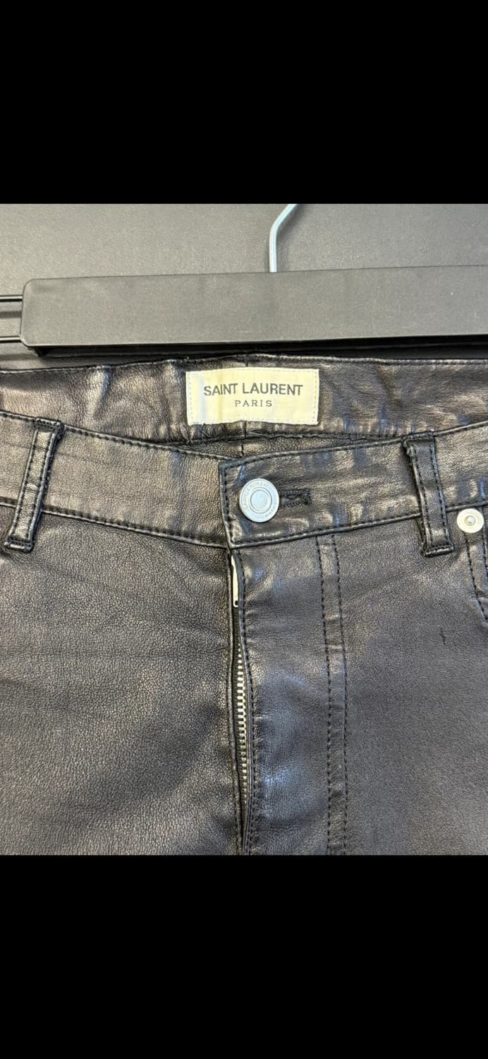 생로랑 13시즌 레더 팬츠 상품이미지3