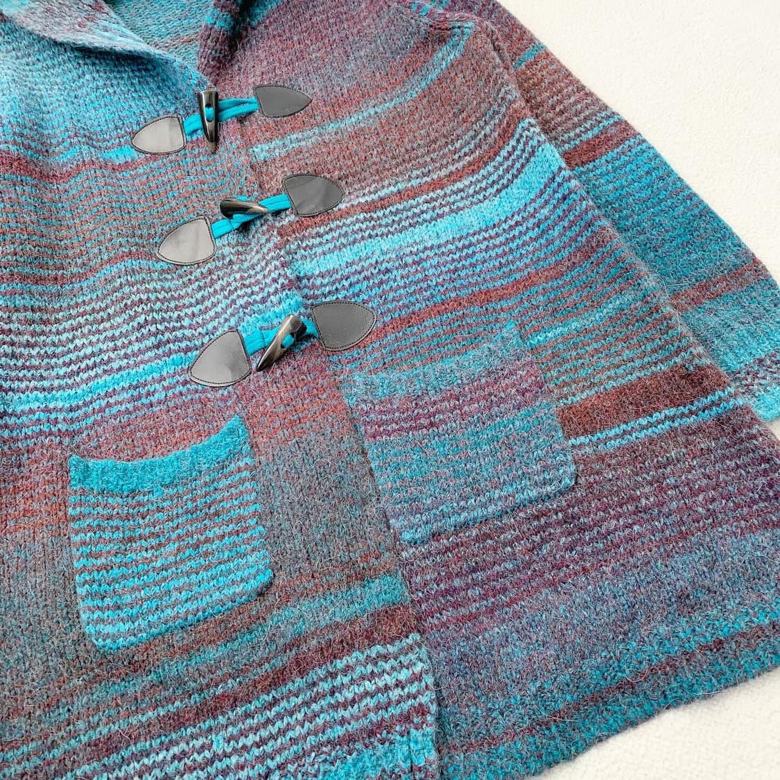 미사 임수정깔 블루x보라 떡볶이 후드 가디건 상품이미지3