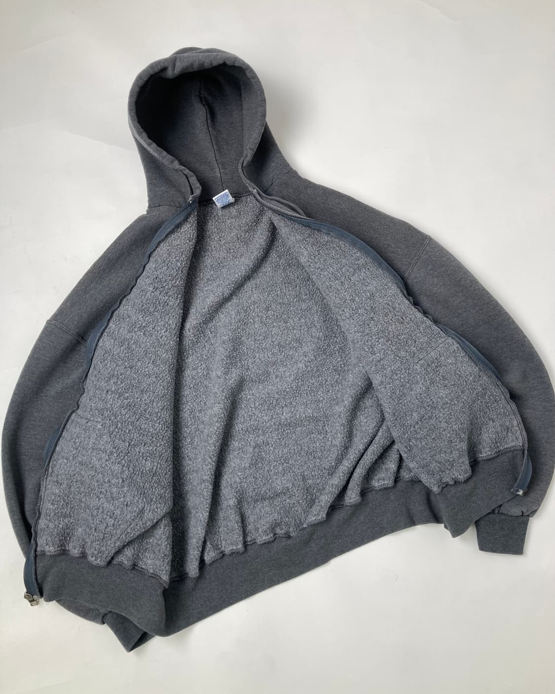 90s Russell Zip Up Hoodie (charcoal) 상품이미지7