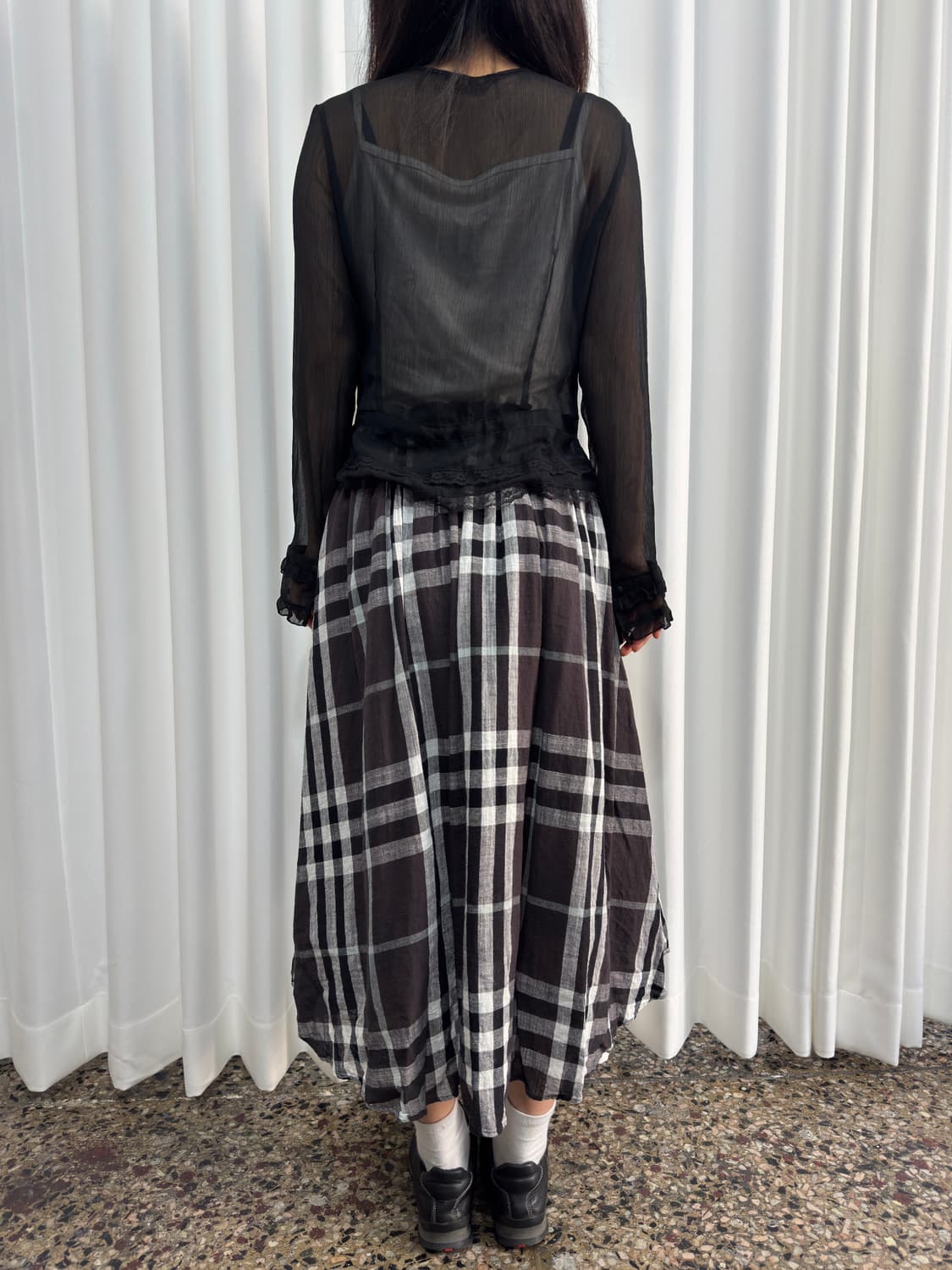 seethrough frill blouse 상품이미지4