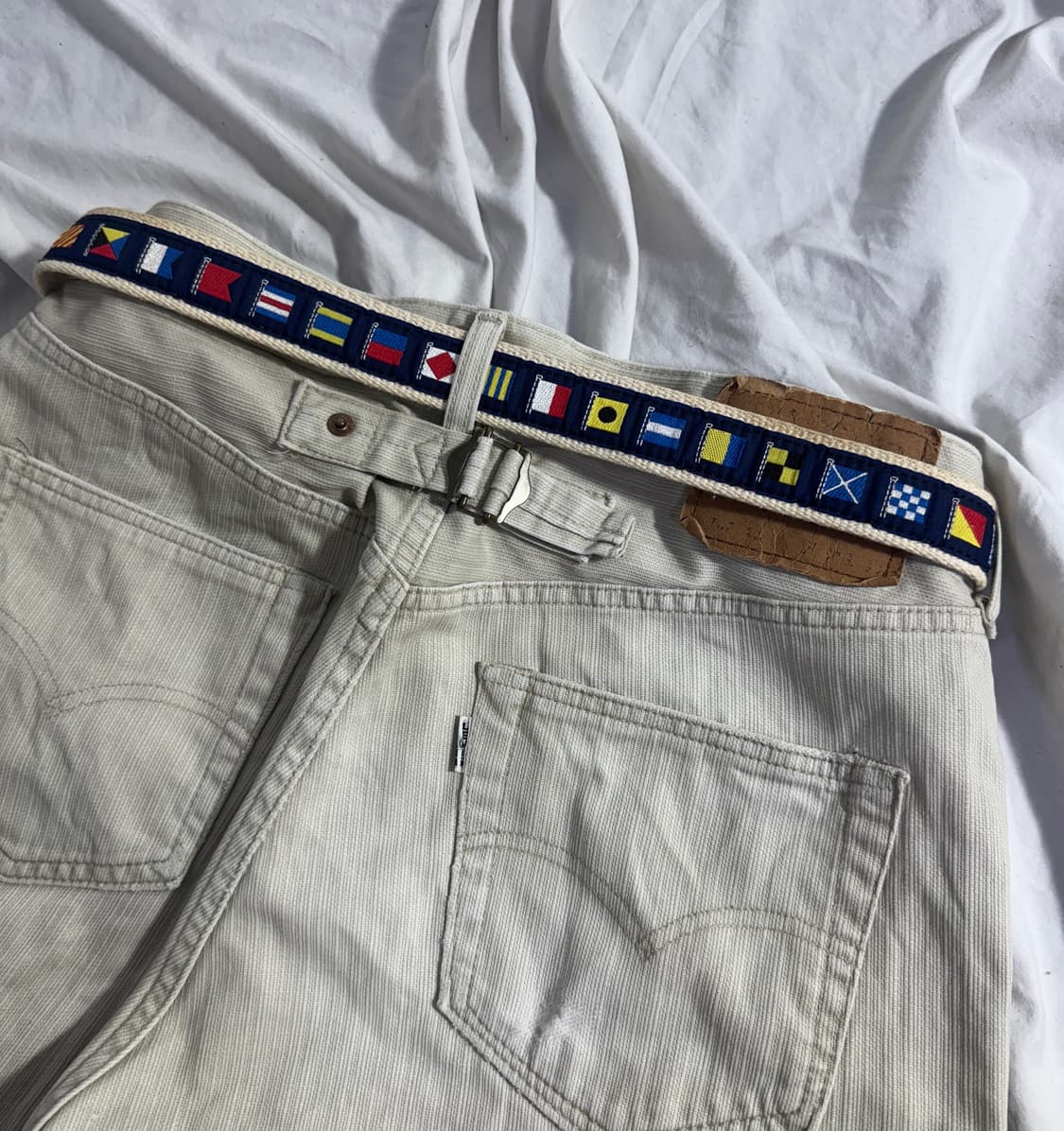 Leather man ltd 노티컬 플래그 레더 벨트  상품이미지2