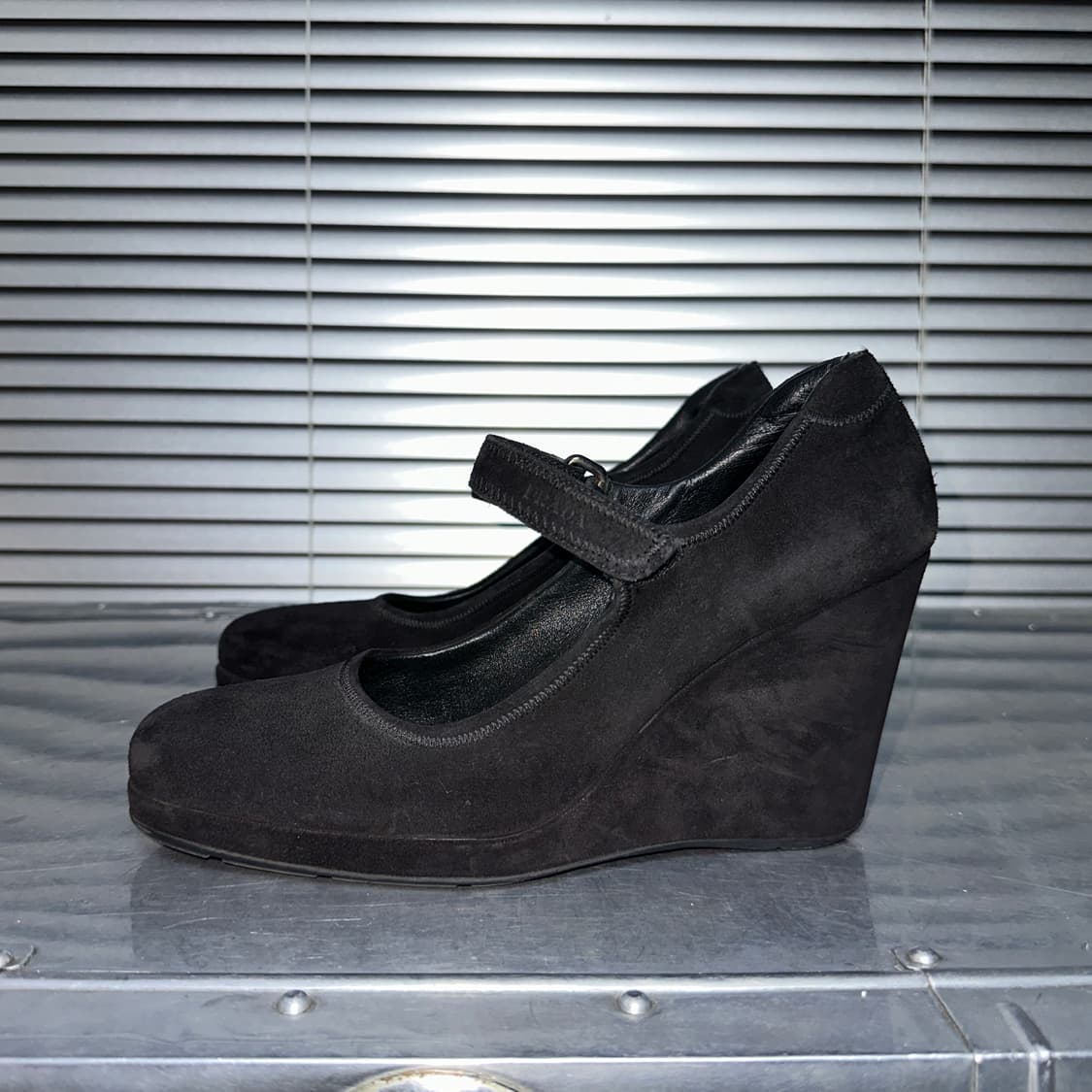 00s 빈티지 프라다 스포트 스웨이드 웨지 힐 상품이미지2