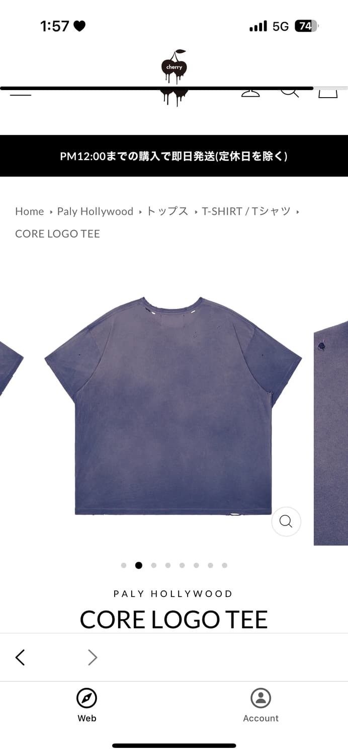 [L] 팔리 할리우드 반팔 상품이미지2