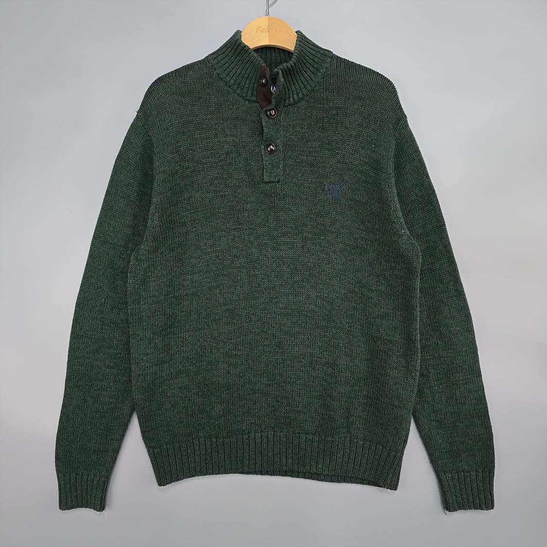 챕스(Chaps) 헨리넥 코튼니트 엘보패치 M 상품이미지1