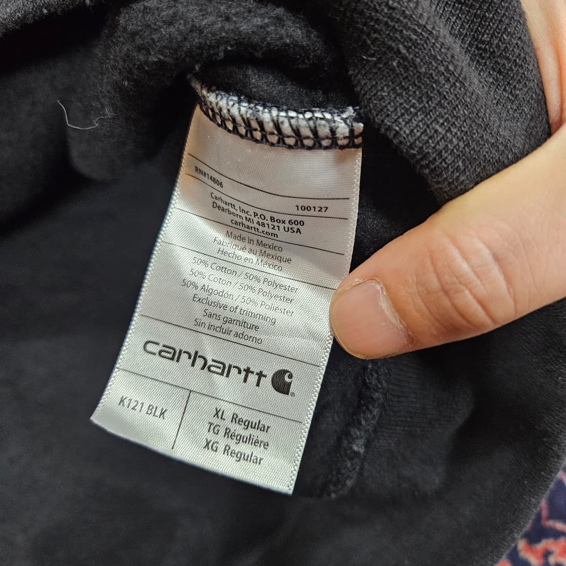 칼하트(Chrhartt) 오리지널핏 시그니쳐 기모 후드티 XL 상품이미지5