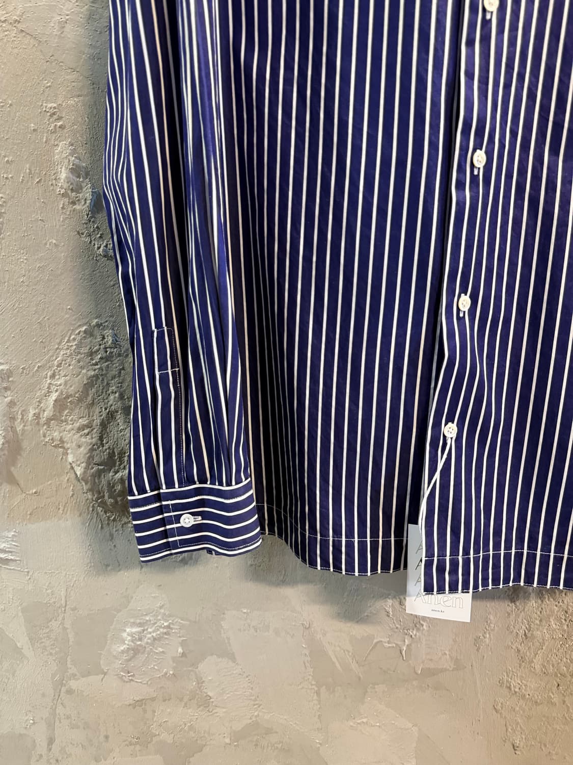 산드로 SANDRO 파리 스트라이프 코튼 셔츠 네이비 39 상품이미지2