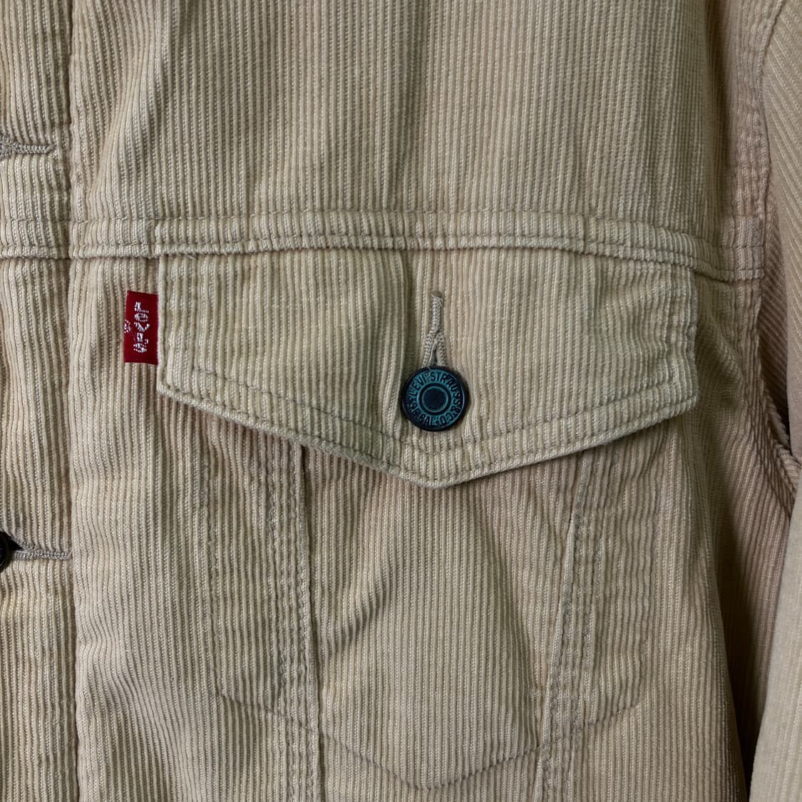 리바이스 베이지 코듀로이 쉐르파 트러커 자켓 M 상품이미지5