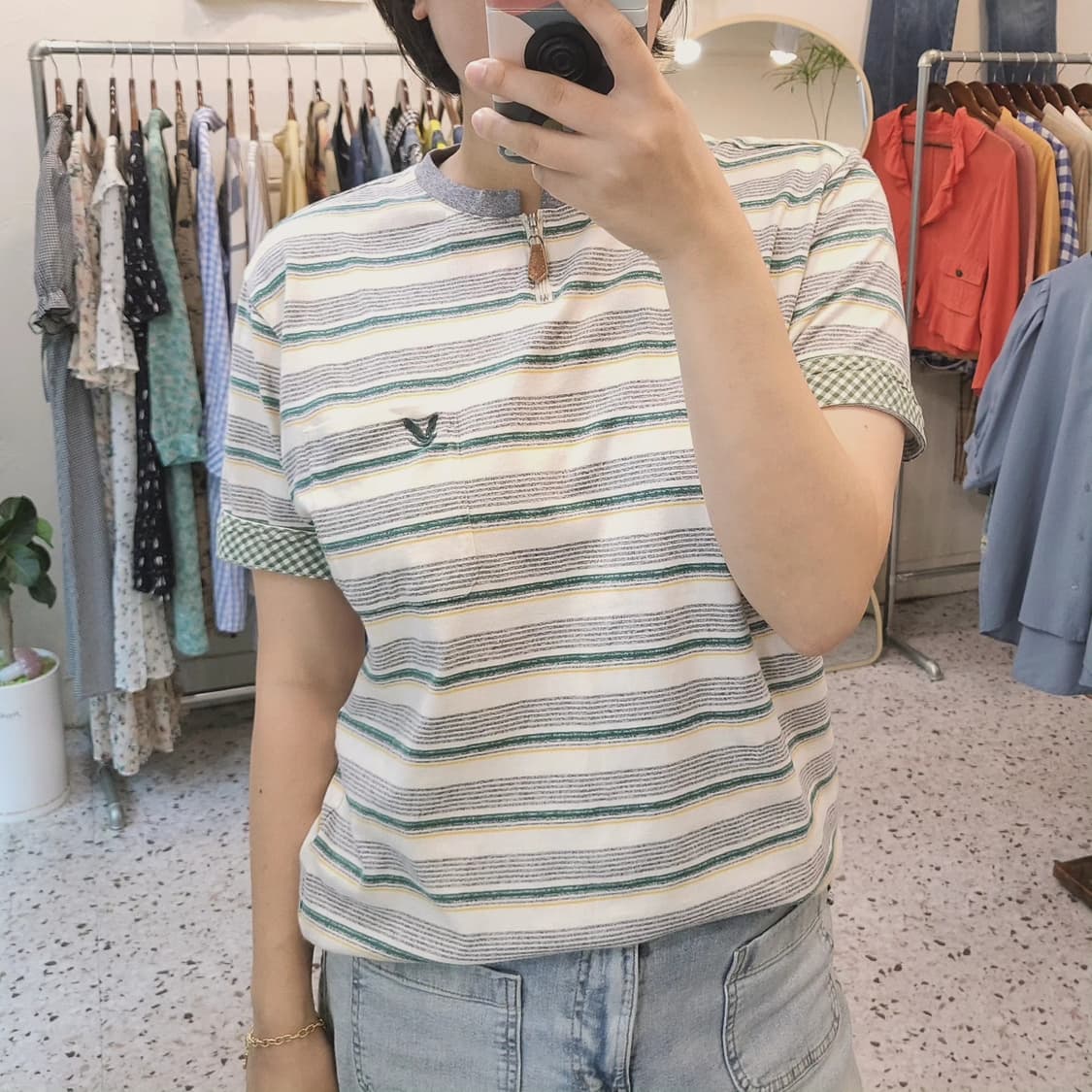 Lyle&scott 헨리넥 스트라이프 반팔티 상품이미지3