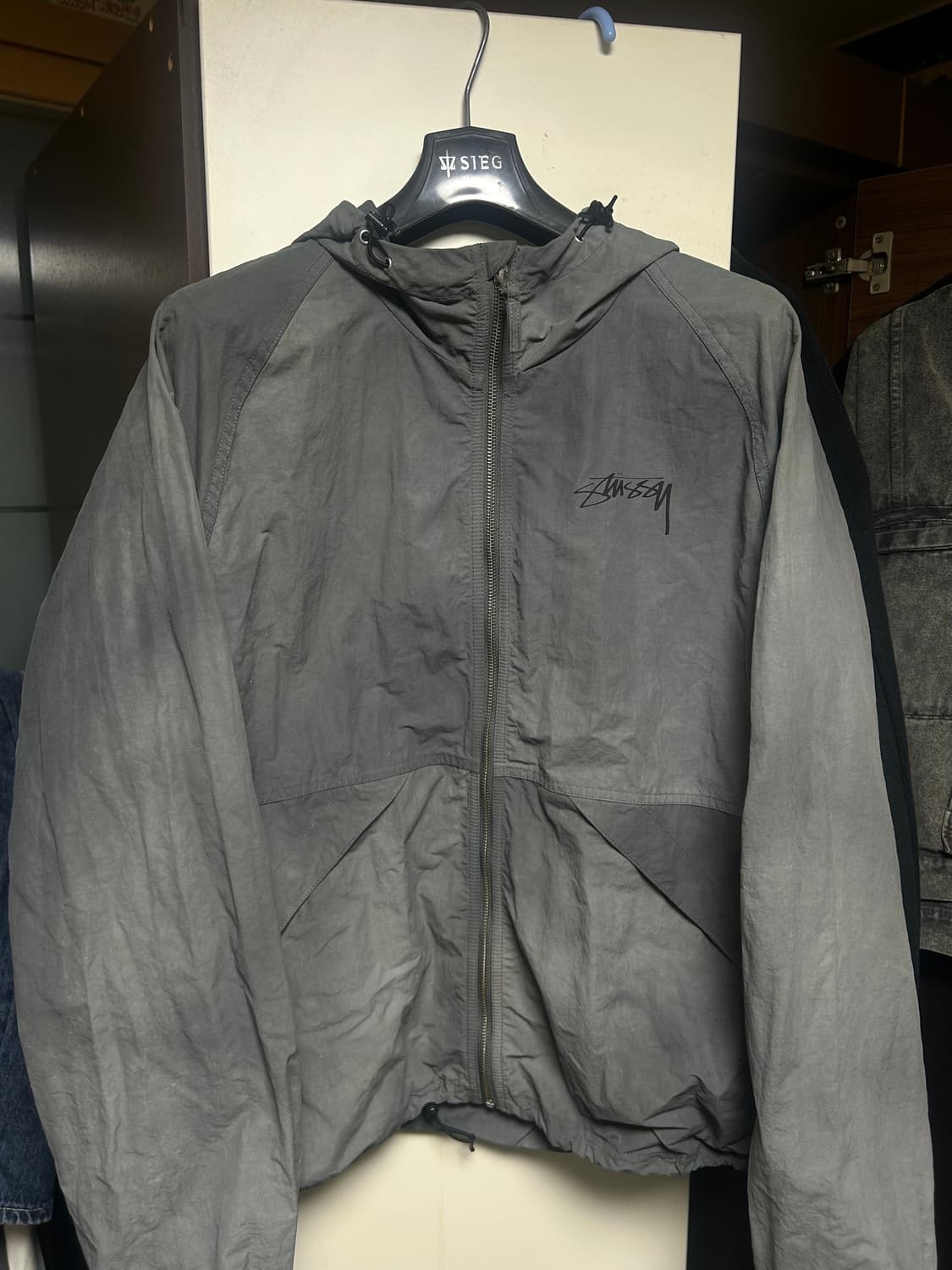 [L]스투시 비치쉘 자켓 그레이 상품이미지1