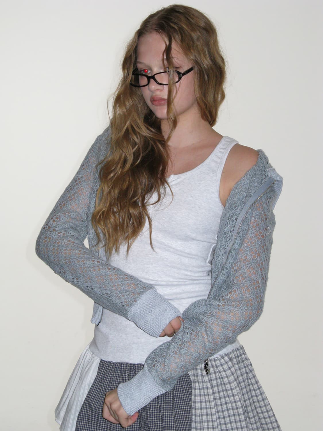 CHECK FLARE DRESS_GREY 상품이미지2