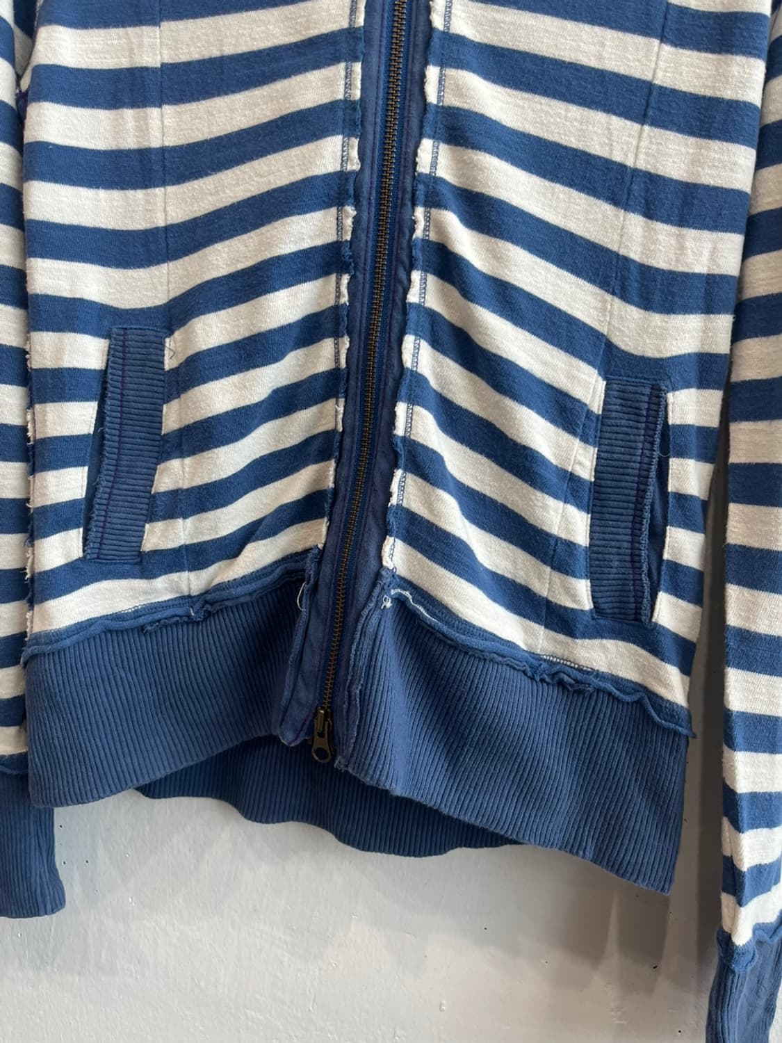 BACK NUMBER 백넘버 빈티지 스트라이프 투웨이 후드집업  상품이미지4