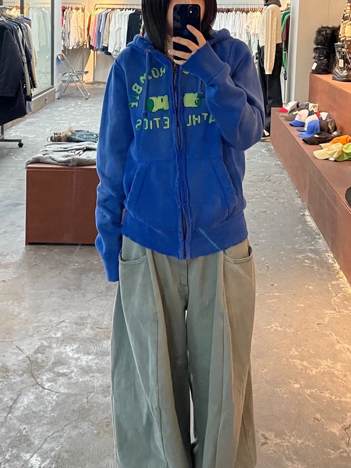 아베크롬비 블루 후드집업 H857 상품이미지1
