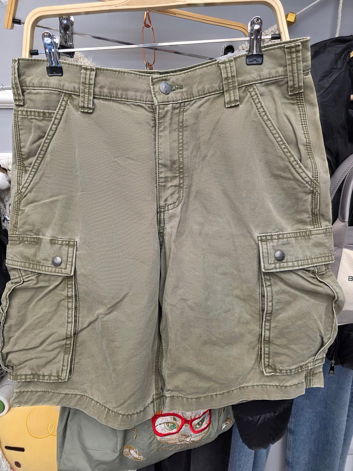 칼하트 카고 반바지 relaxed fit 34 카키 상품이미지2