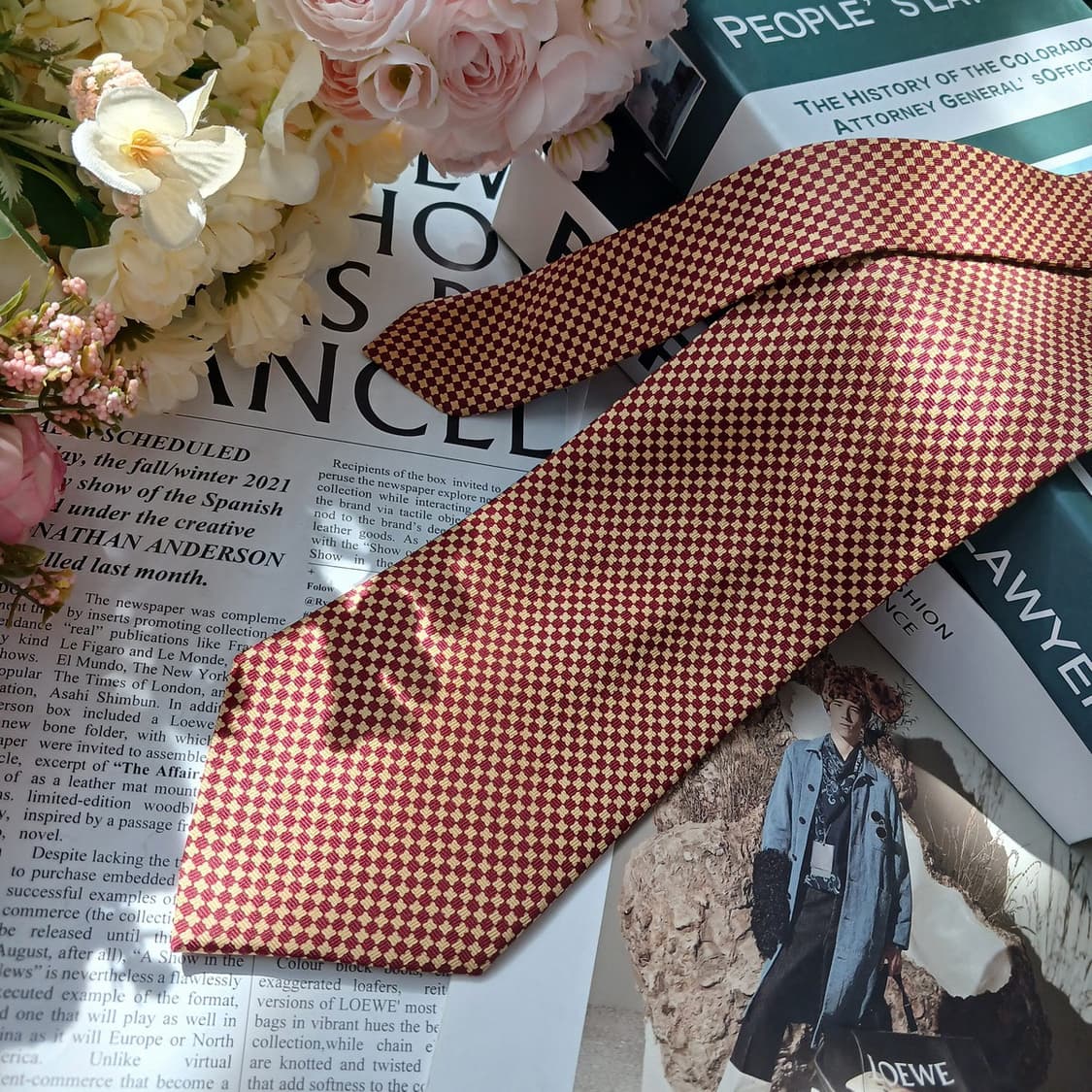 앤드류스타이 실크 브라운 패턴 넥타이 10cm A+등급 E920
 상품이미지4