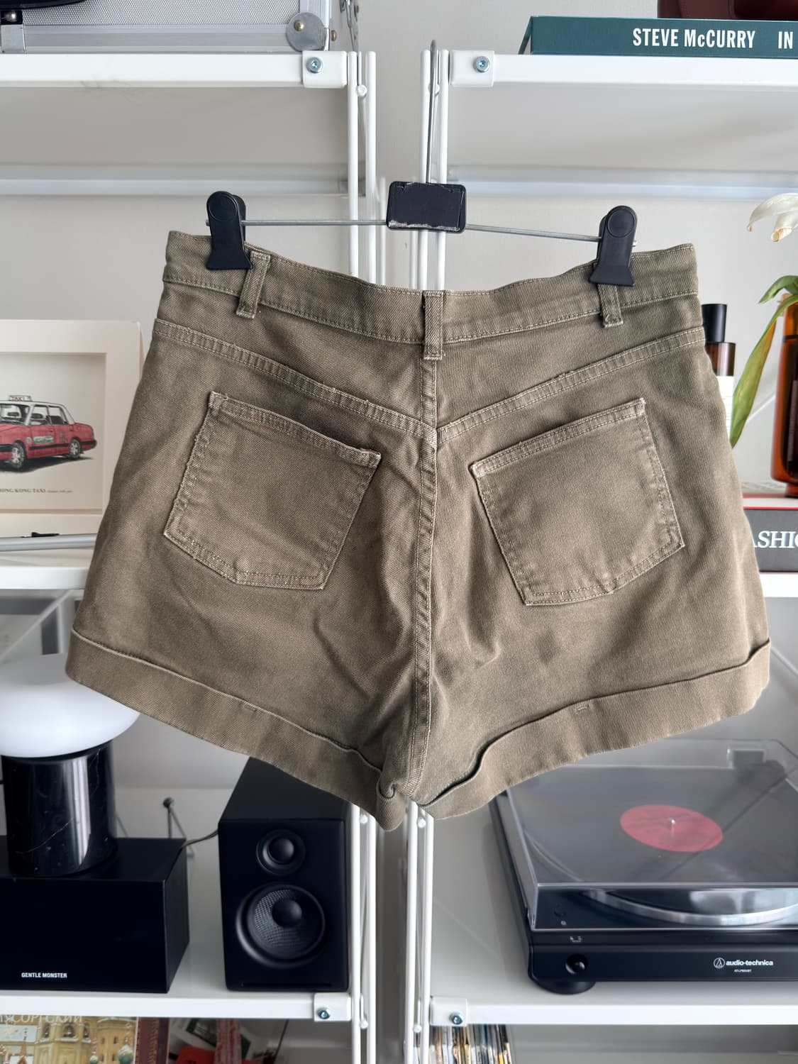 아메리칸 어패럴 데님 숏팬츠 (카키 / Made in USA) 상품이미지4