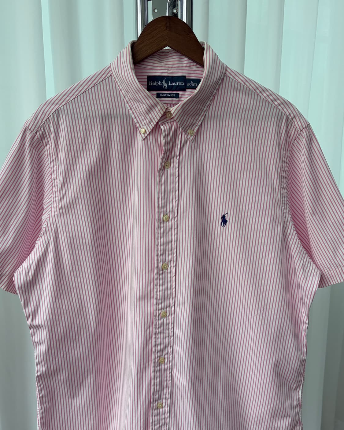 [XL]폴로 랄프로렌 스트라이프 포플린 반팔 셔츠 상품이미지4