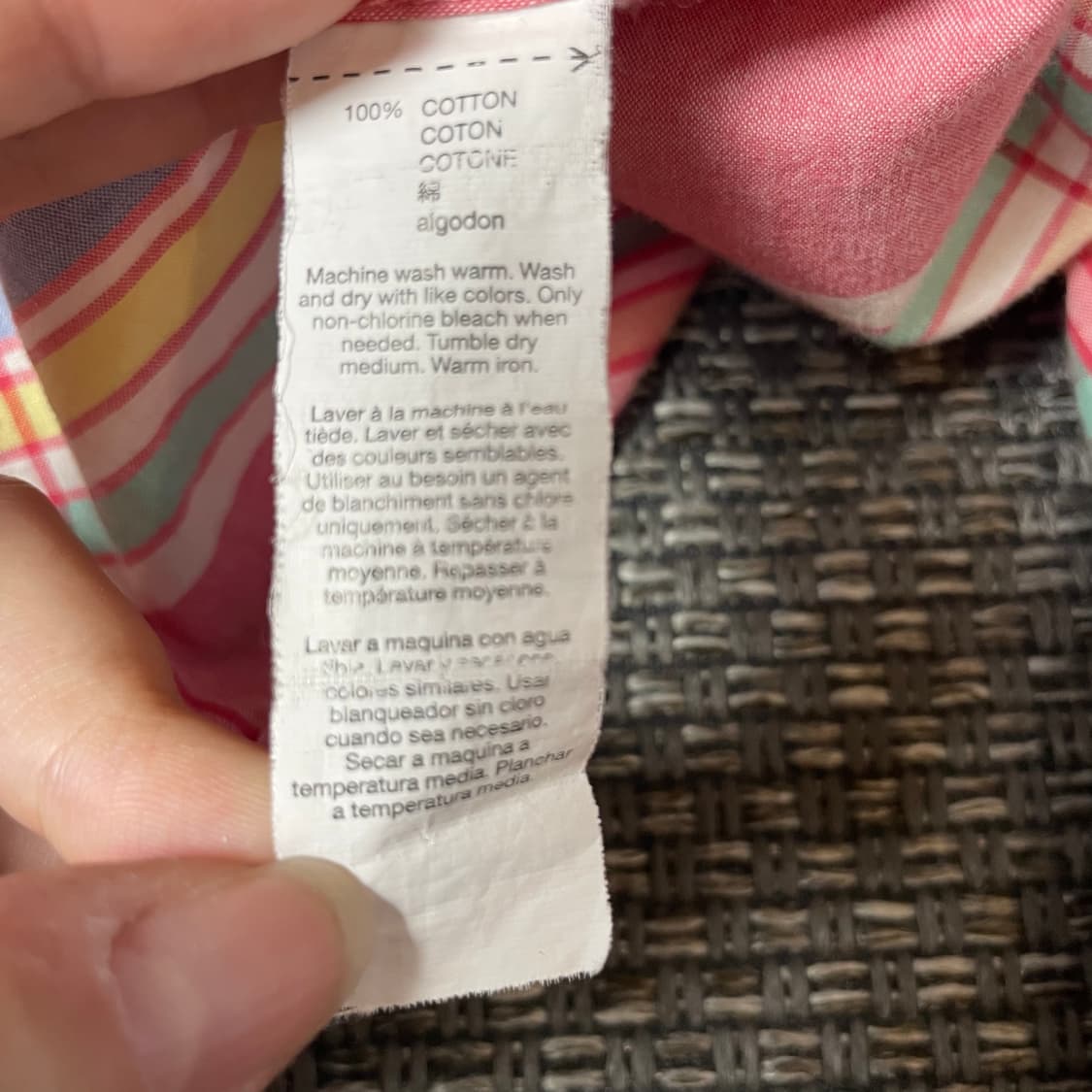 GAP 원포켓 코랄 핑크 체크 셔츠 S 상품이미지7