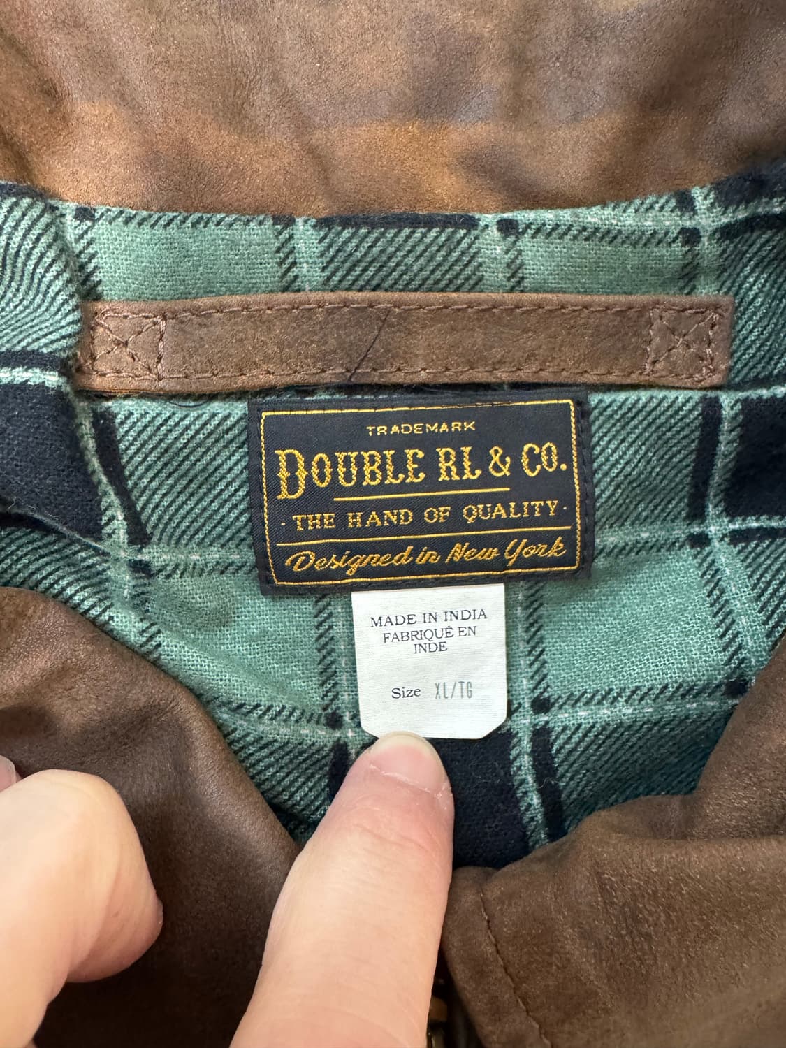 더블알엘 임브로이드 가죽자켓 XL사이즈 새상품 판매합니다. 상품이미지2