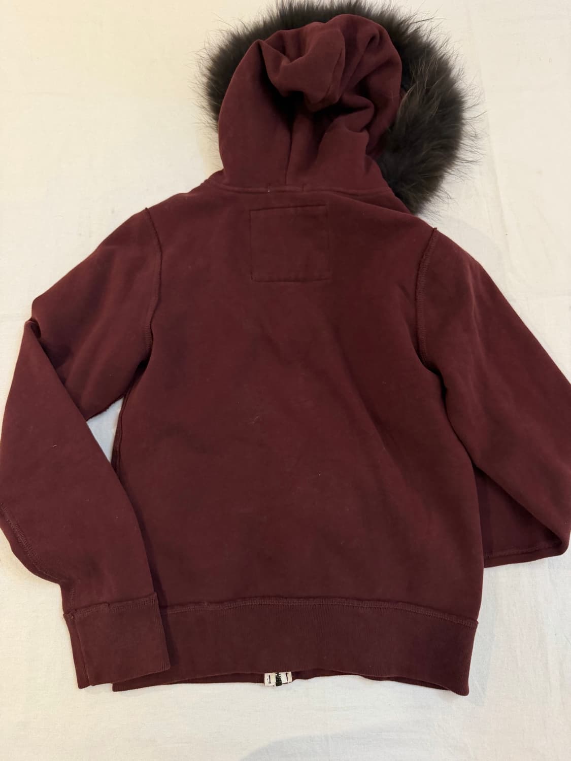 대장급 아베크롬비 딱붙핏 울프죠 퍼 후드집업 버건디 상품이미지3