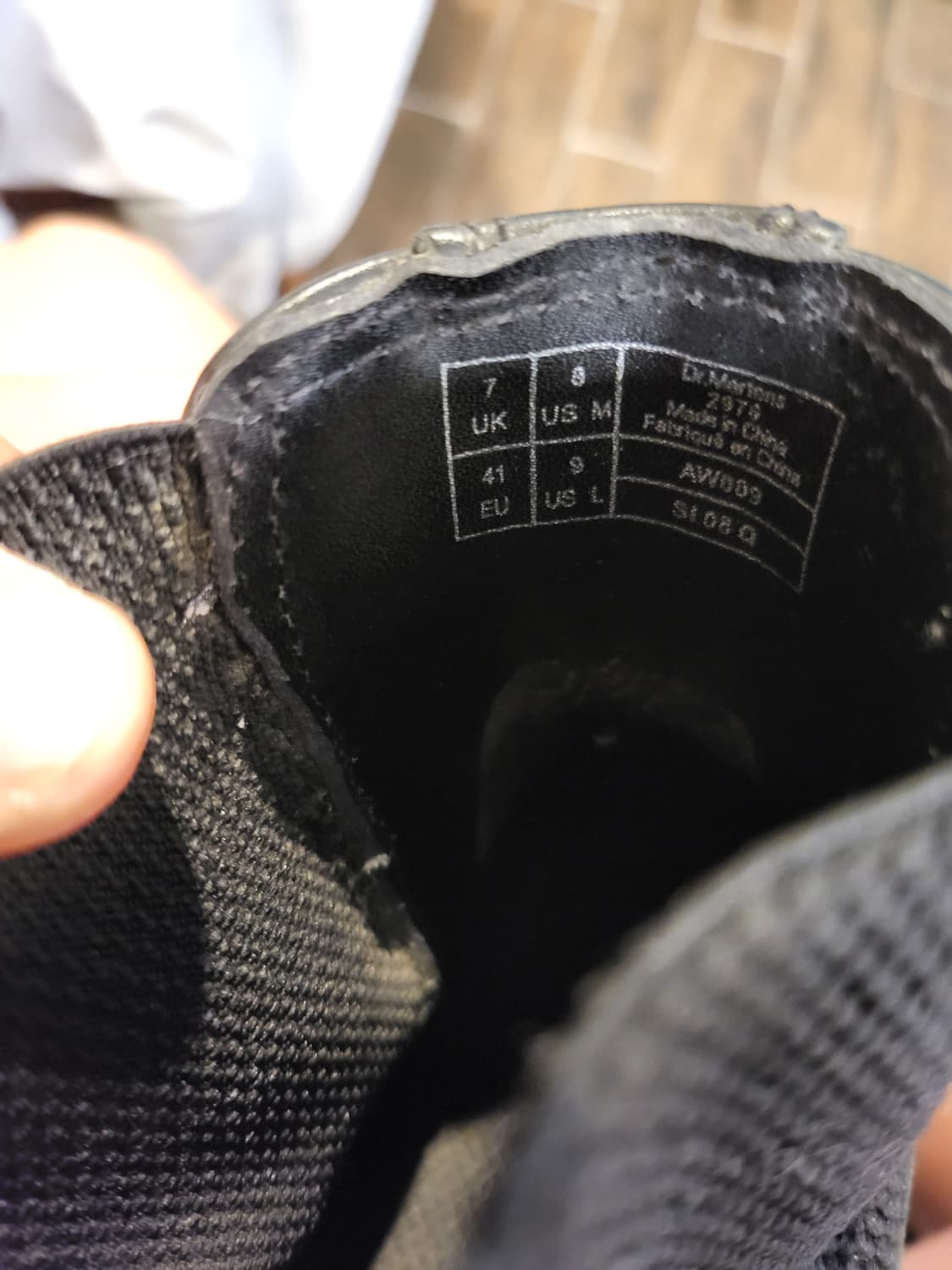 닥터마틴2976 블랙 첼시 부츠uk7  상품이미지5