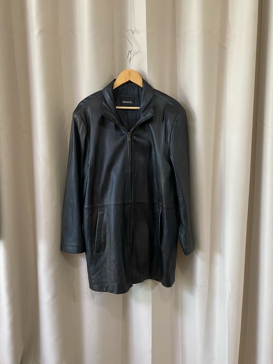 vtg leather lounge zip half coat 상품이미지3