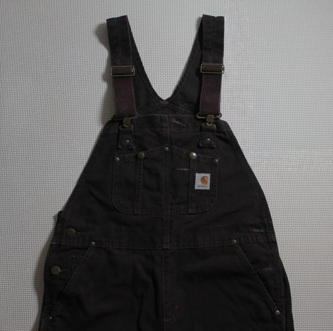Carhartt 칼하트 다크 브라운 오버롤 멜빵 팬츠  상품이미지4