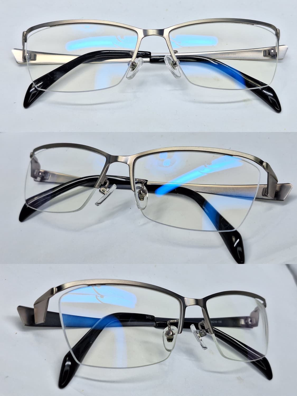 2413 반무테 클래식 안경테 59mm 빅사이즈 일본 수입 패션 레트로  상품이미지2