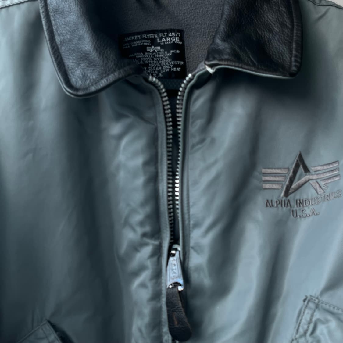 알파인더스트리 MA-1 플라이트  자켓 그레이 XL 상품이미지3