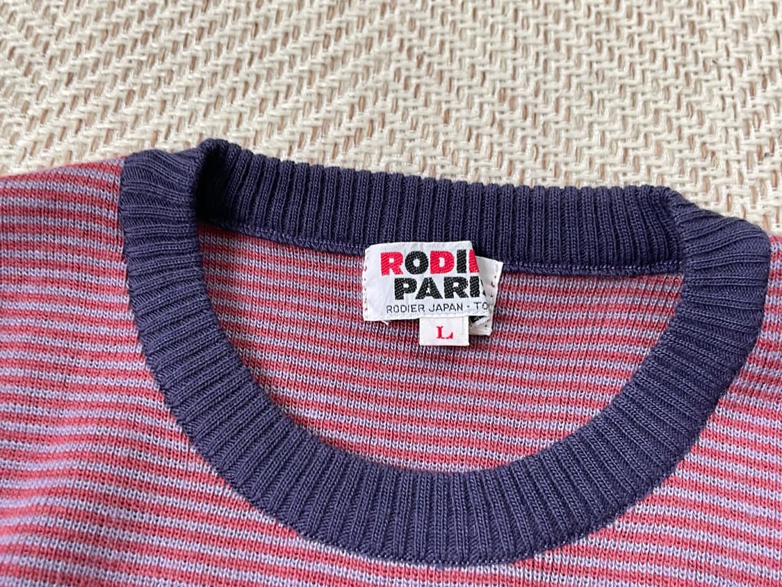 로디파리 스트라이프 배색 크루넥 니트 J03589 상품이미지4