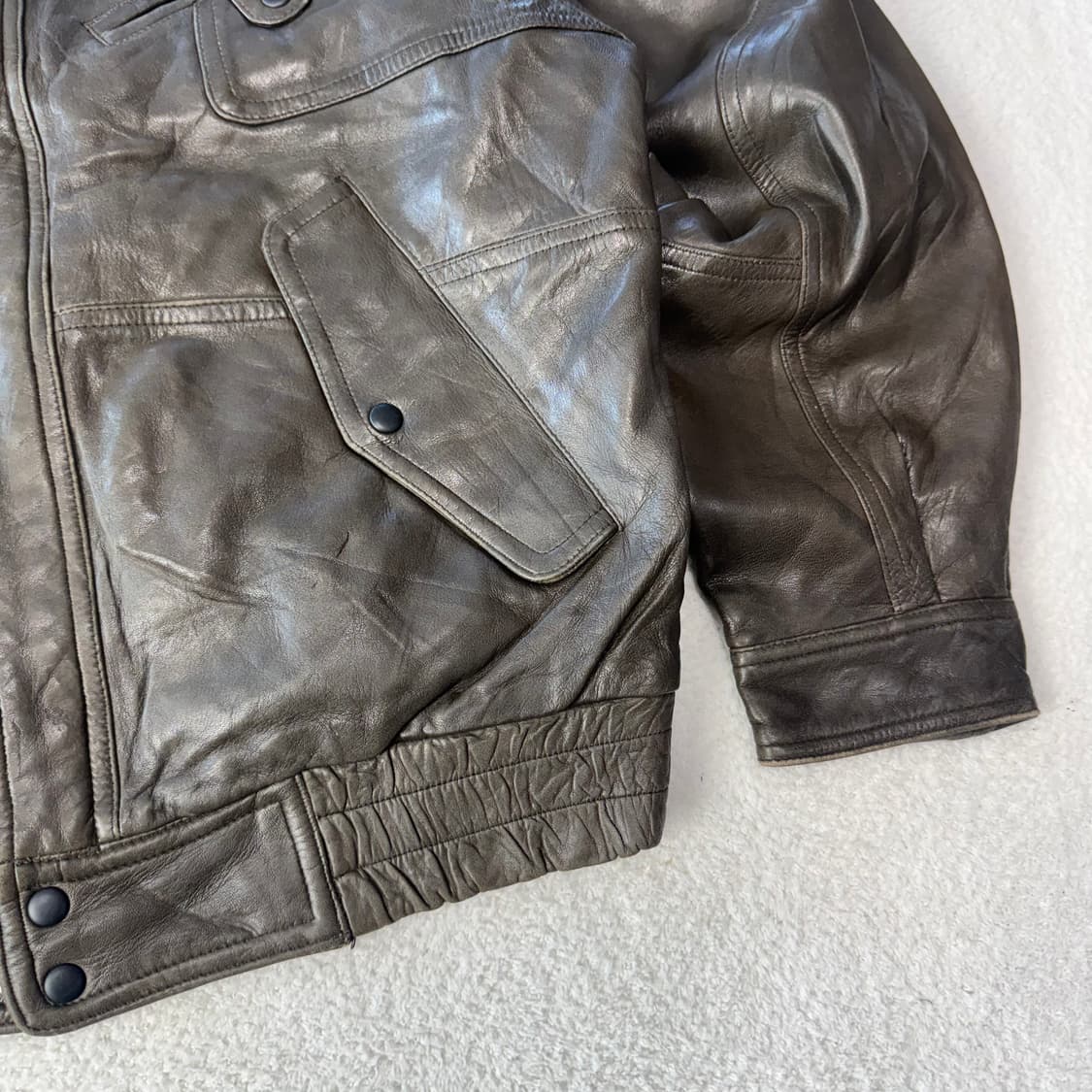 COTE D’AZUR 지퍼 디테일 레더자켓  상품이미지7