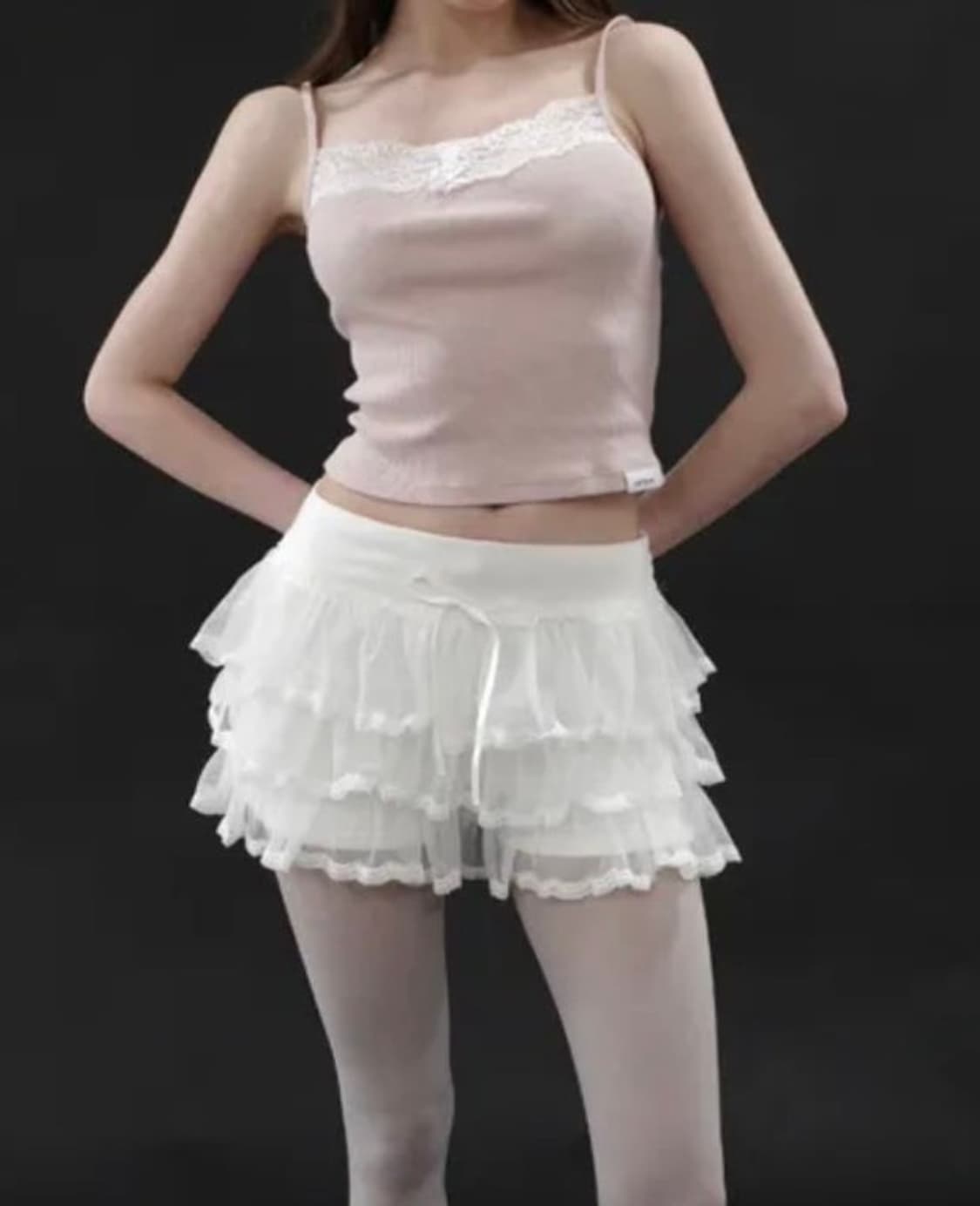 드라이로즈 튜튜 팬츠 스커트 아이보리 상품이미지1