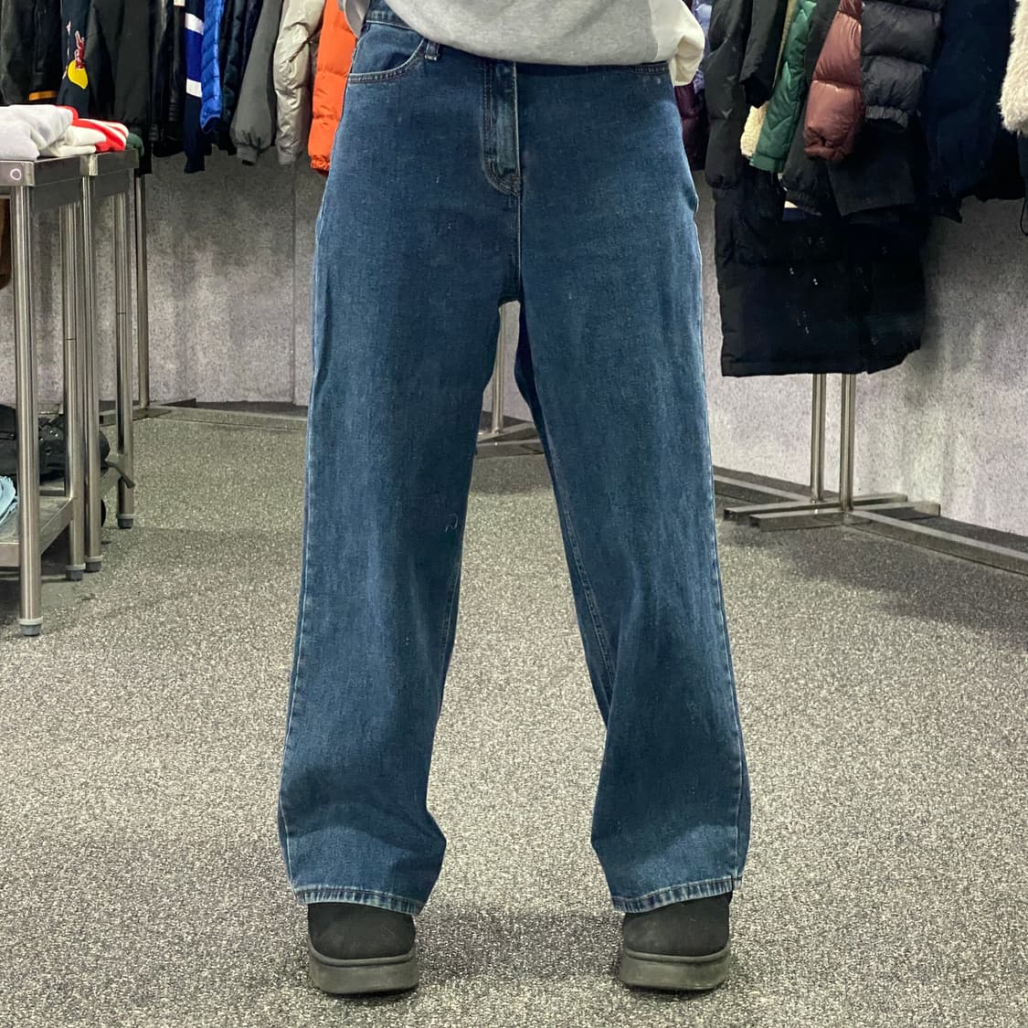 블랙업 캐주얼 와이드 데님 팬츠 B3607 상품이미지1