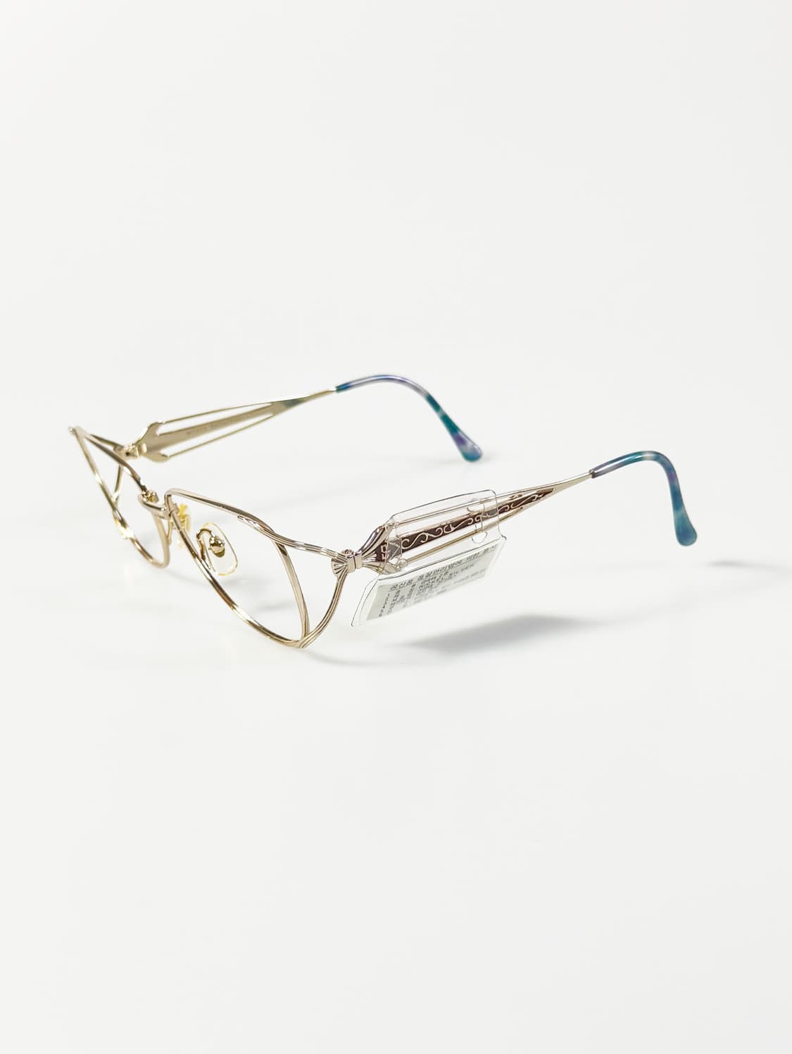 90s WORLD COLLECTION 골드 슬림 스퀘어 빈티지 안경 상품이미지3