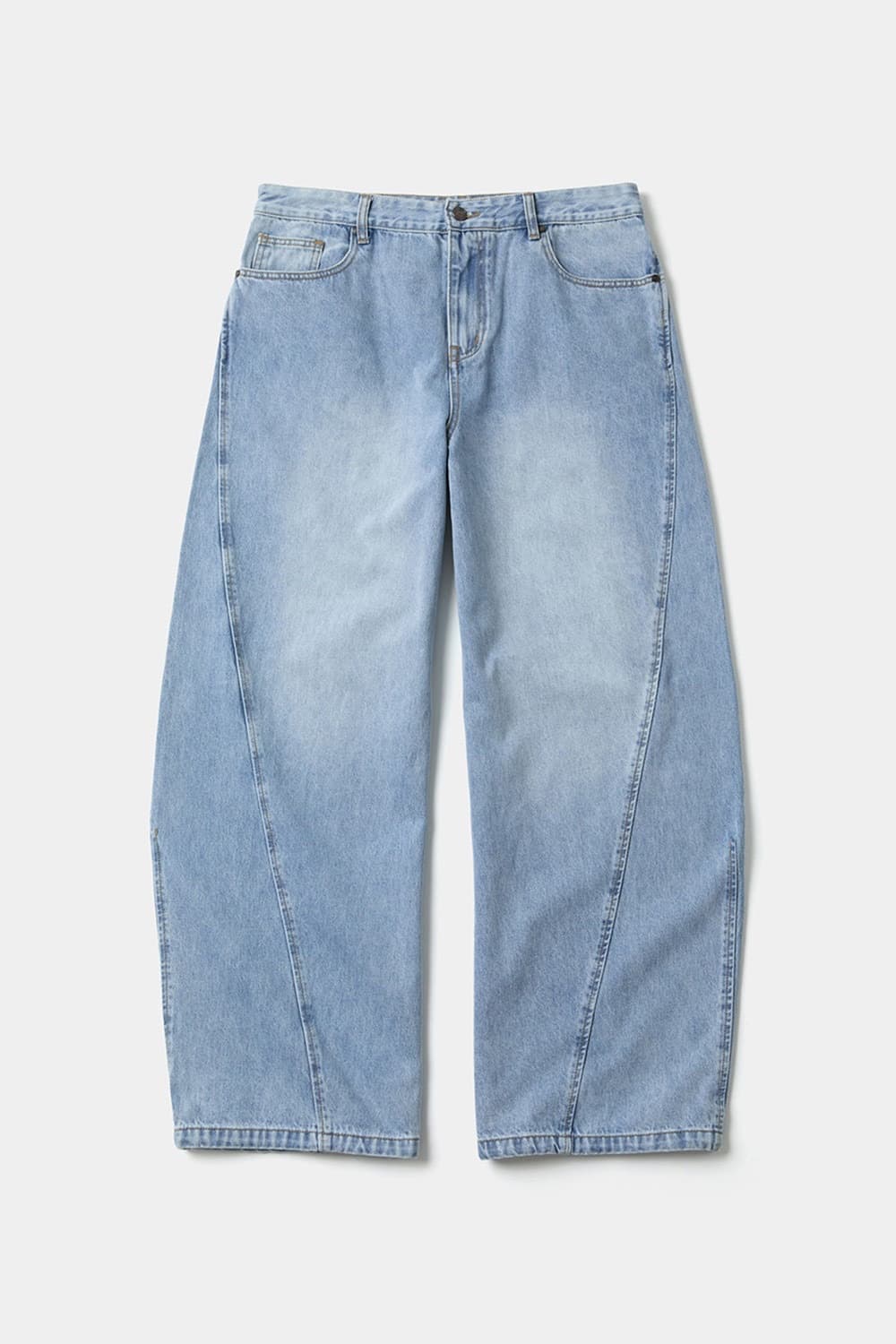 (XL) dnsr 커브드 데님 팬츠 라이트 블루 상품이미지1