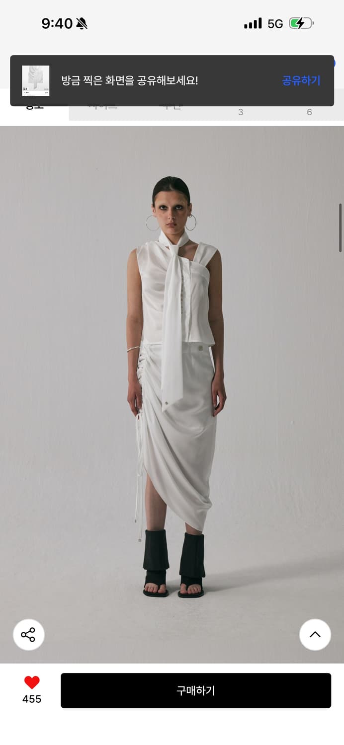 정가16Tied Shirring Crop Shirts 셔링 블라우스 셔츠 상품이미지4