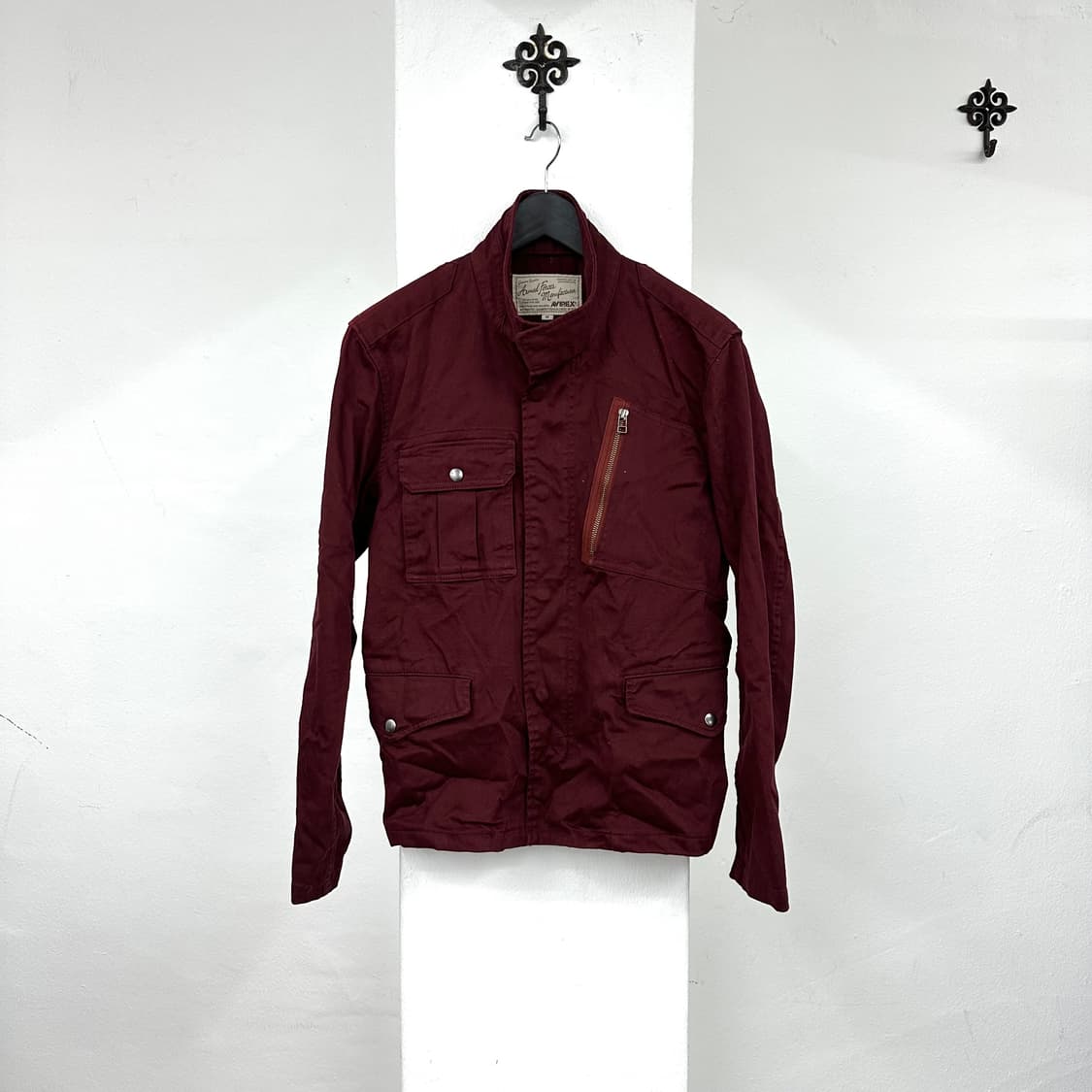  Avirex burgundy zip jacket 상품이미지3