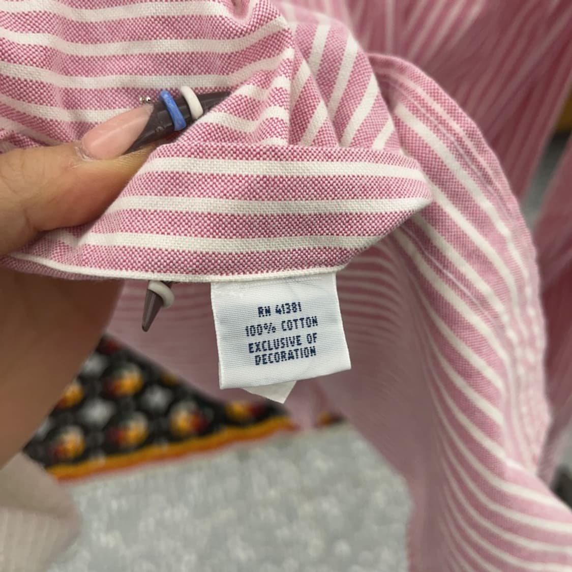 폴로 랄프로렌 레트로 키치 딸기우유 스트라이프 셔츠  L C07965 상품이미지6