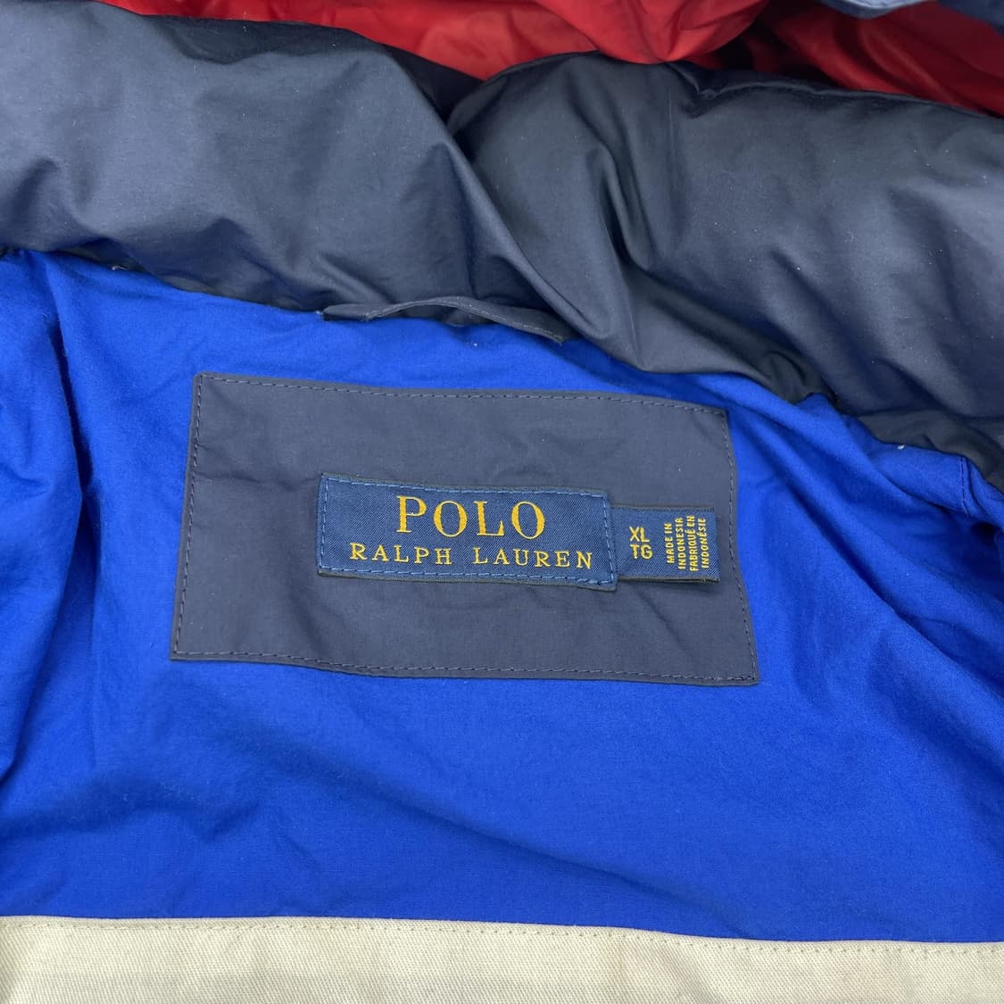 18FW 폴로 랄프 로렌 스키 빅포니 블록 다운 패딩 네이비 화이트 상품이미지7